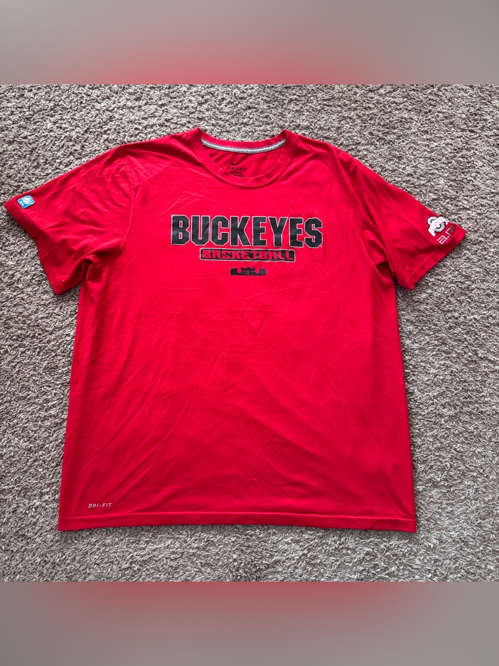 Nike Ohio State Buckeyes Basketball Dri-FIT Shirt Men’s XL Red